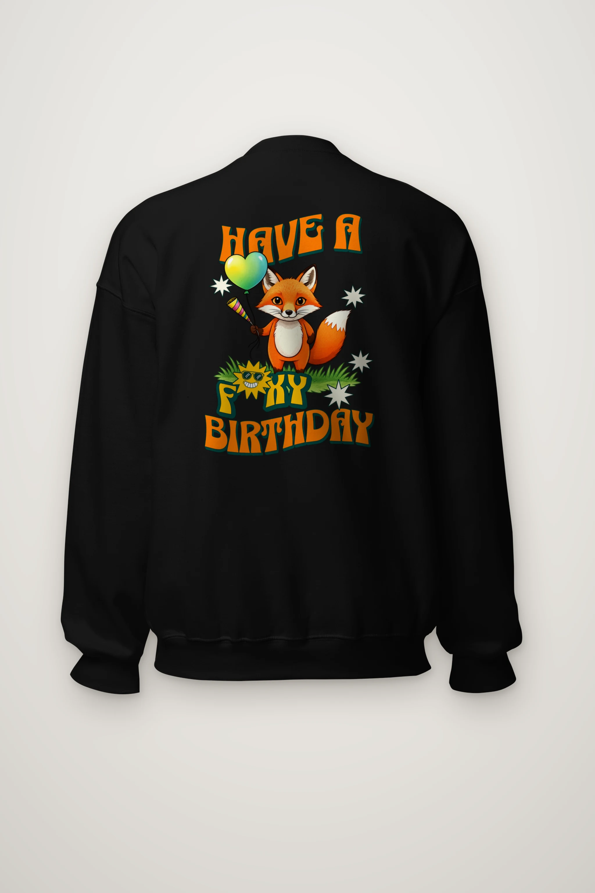 "Have A Foxy Birthday" Heavy Blend Unisex Crewneck Sweatshirt