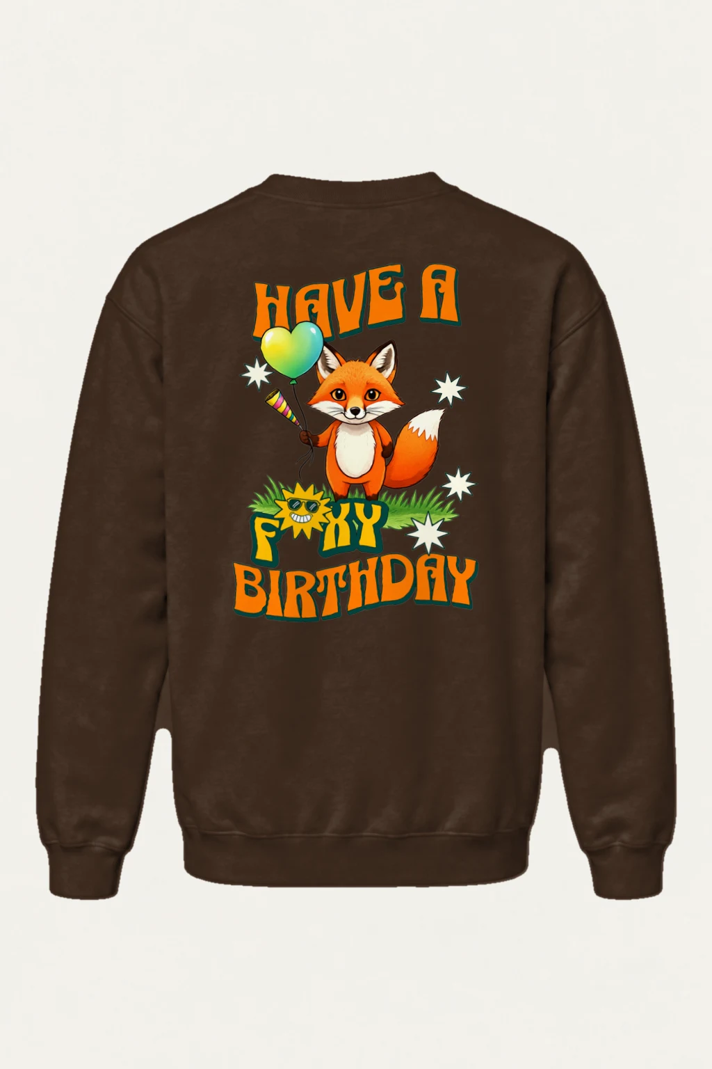 "Have A Foxy Birthday" Heavy Blend Unisex Crewneck Sweatshirt | Gildan 18000