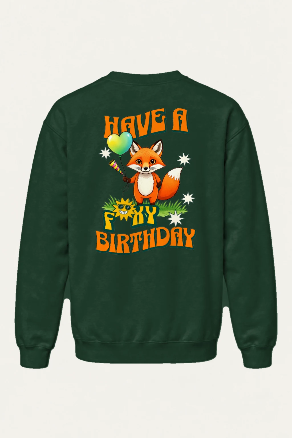 "Have A Foxy Birthday" Heavy Blend Unisex Crewneck Sweatshirt | Gildan 18000