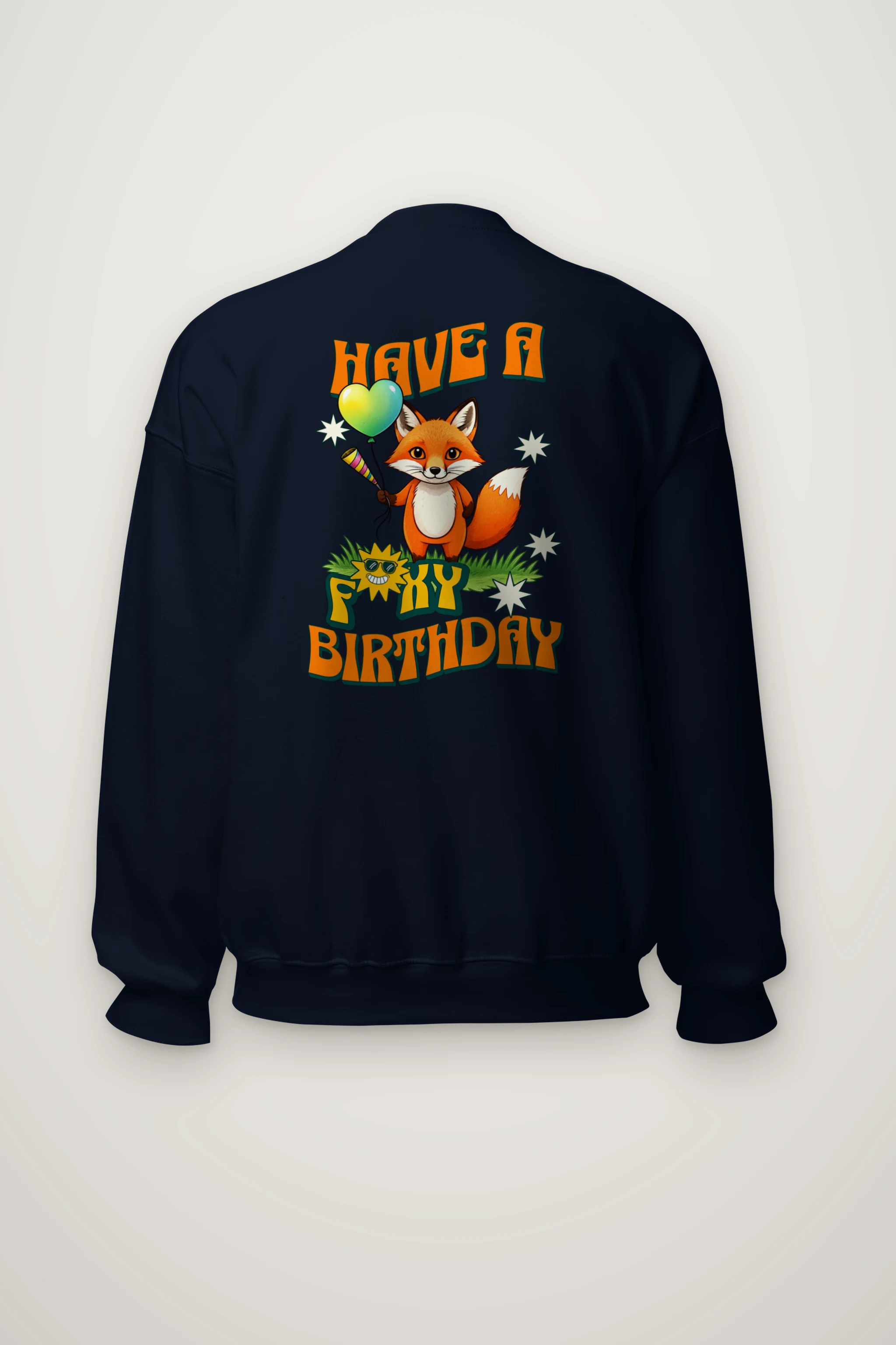 "Have A Foxy Birthday" Heavy Blend Unisex Crewneck Sweatshirt