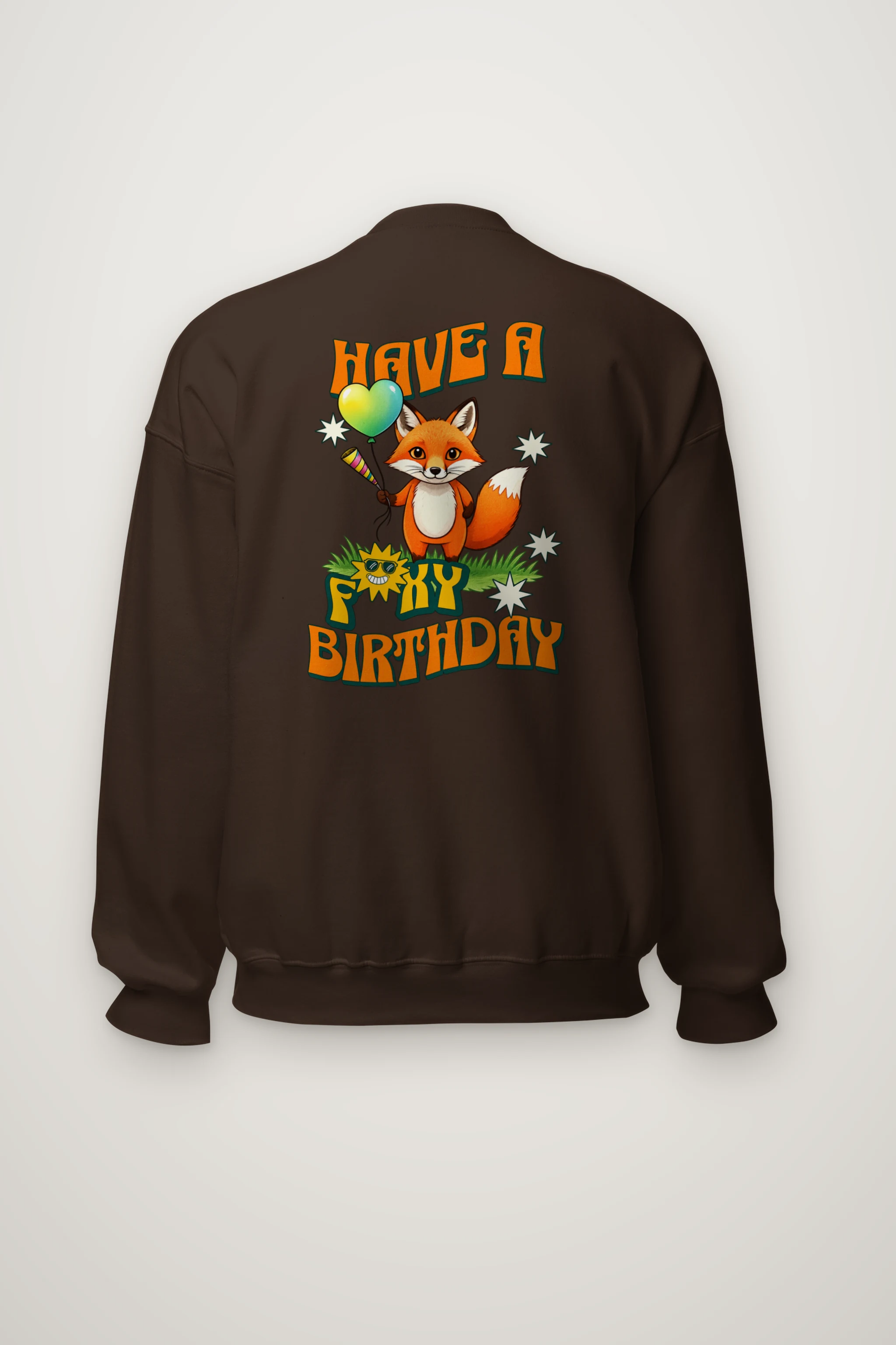 "Have A Foxy Birthday" Heavy Blend Unisex Crewneck Sweatshirt