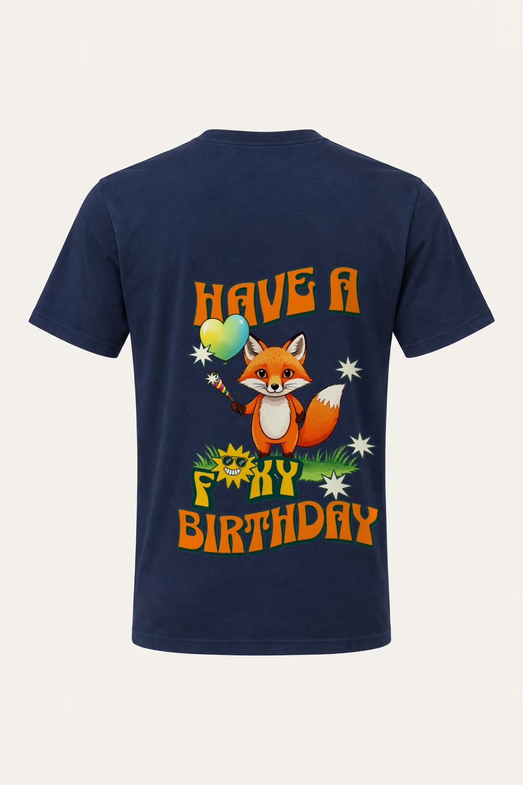 "Have A Foxy Birthday" Heavyweight Unisex Crewneck T-shirt | Gildan 5000