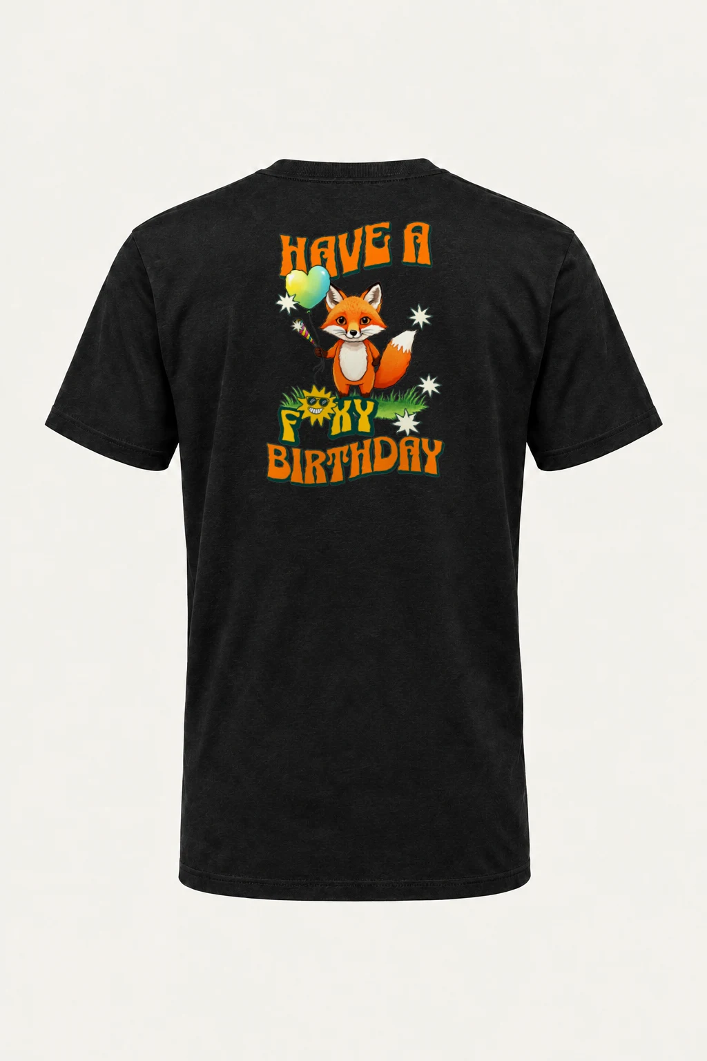 "Have A Foxy Birthday" Heavyweight Unisex Crewneck T-shirt | Gildan 5000