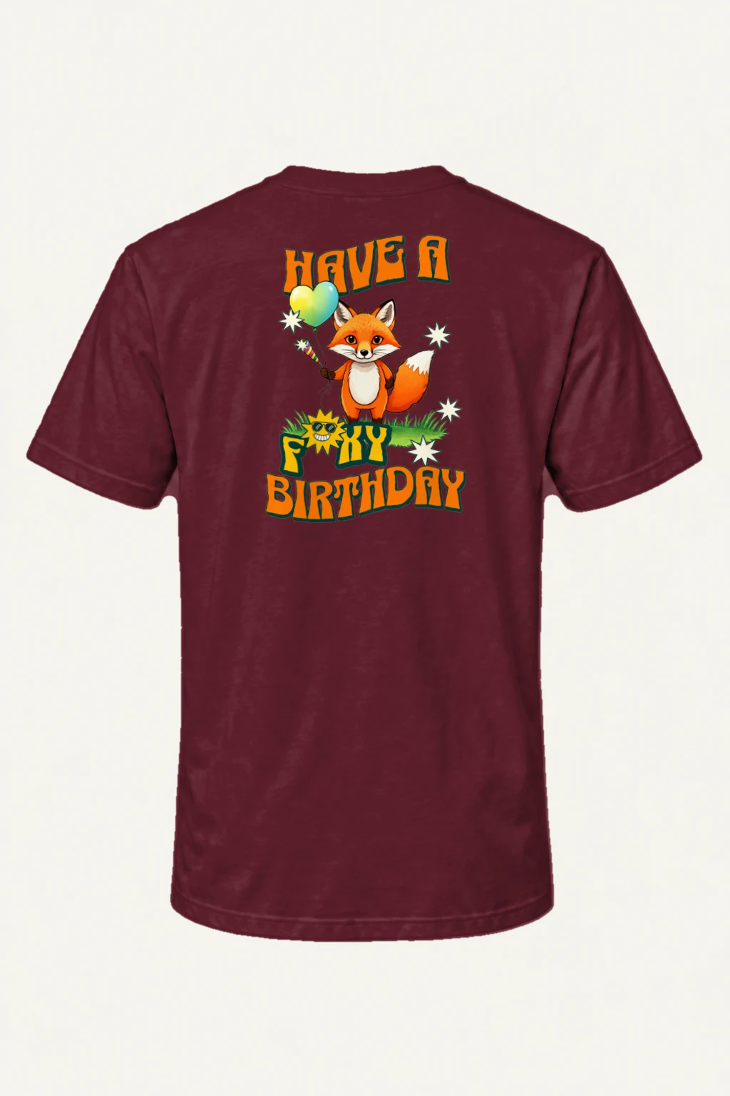 "Have A Foxy Birthday" Heavyweight Unisex Crewneck T-shirt | Gildan 5000