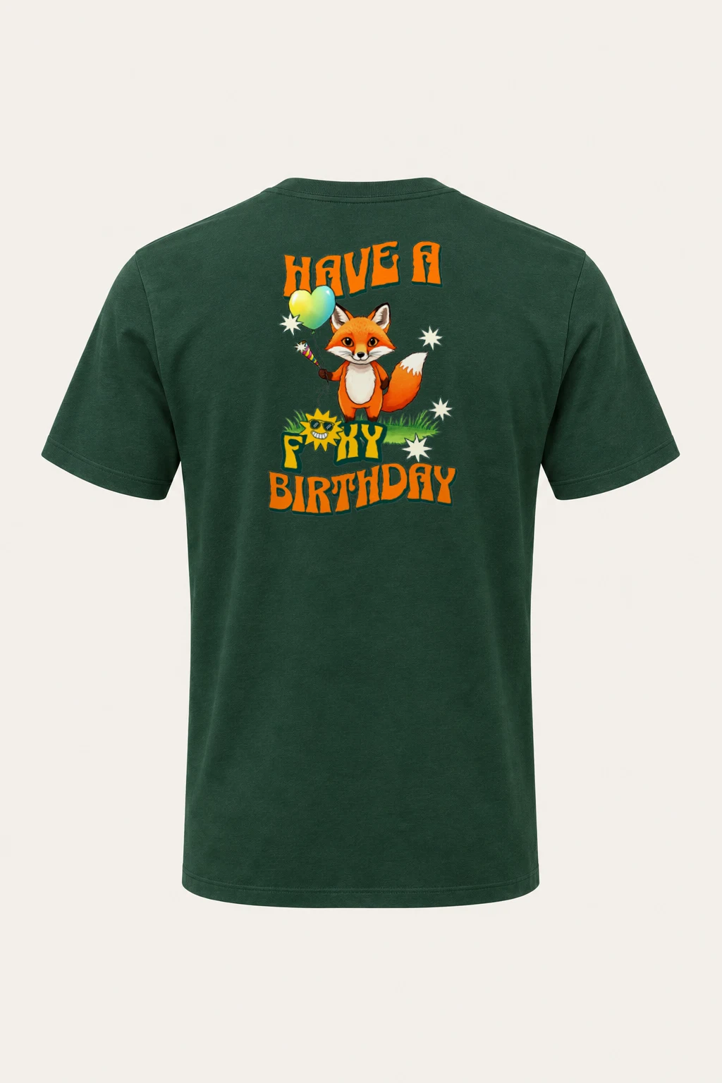 "Have A Foxy Birthday" Heavyweight Unisex Crewneck T-shirt | Gildan 5000