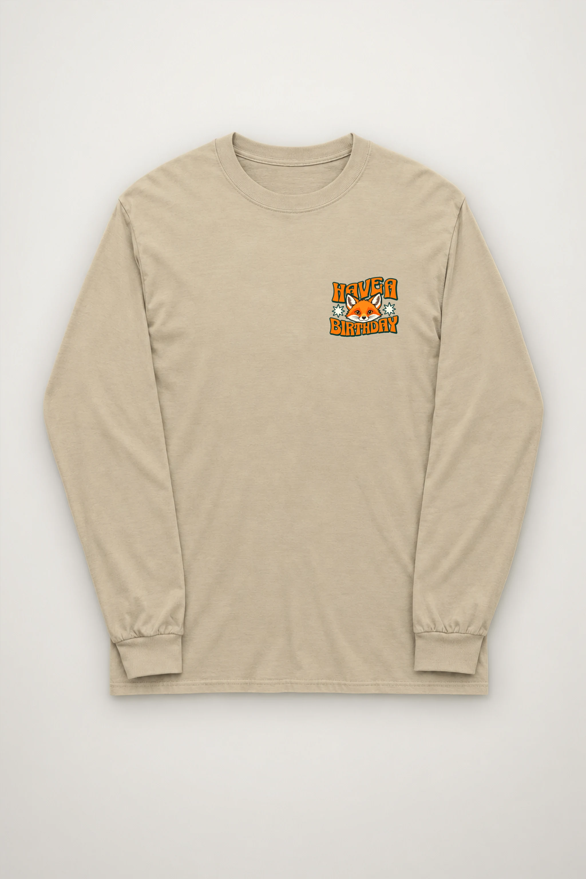 "Have A Foxy Birthday" Unisex Longsleeve T-shirt