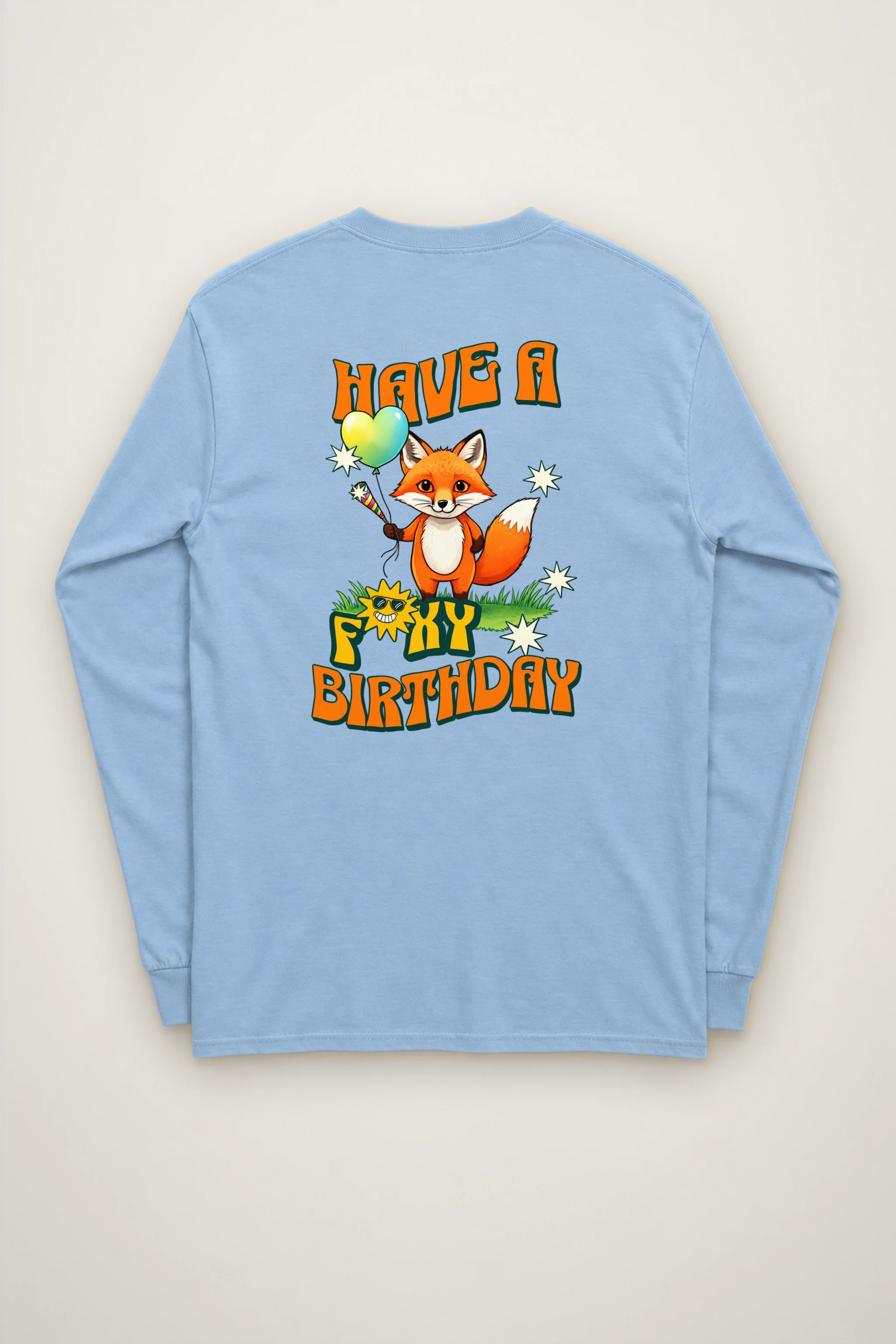 "Have A Foxy Birthday" Unisex Longsleeve T-shirt