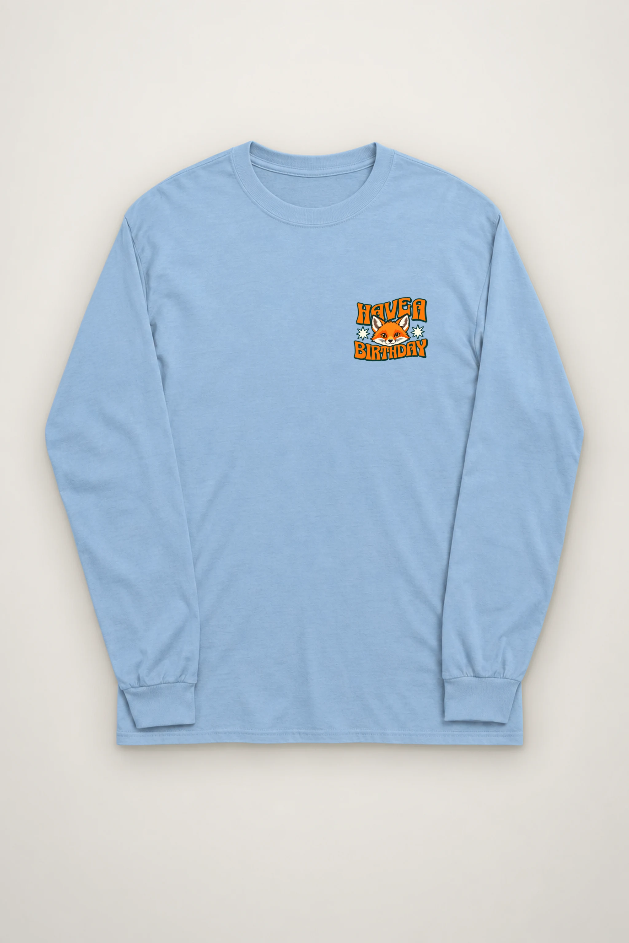 "Have A Foxy Birthday" Unisex Longsleeve T-shirt