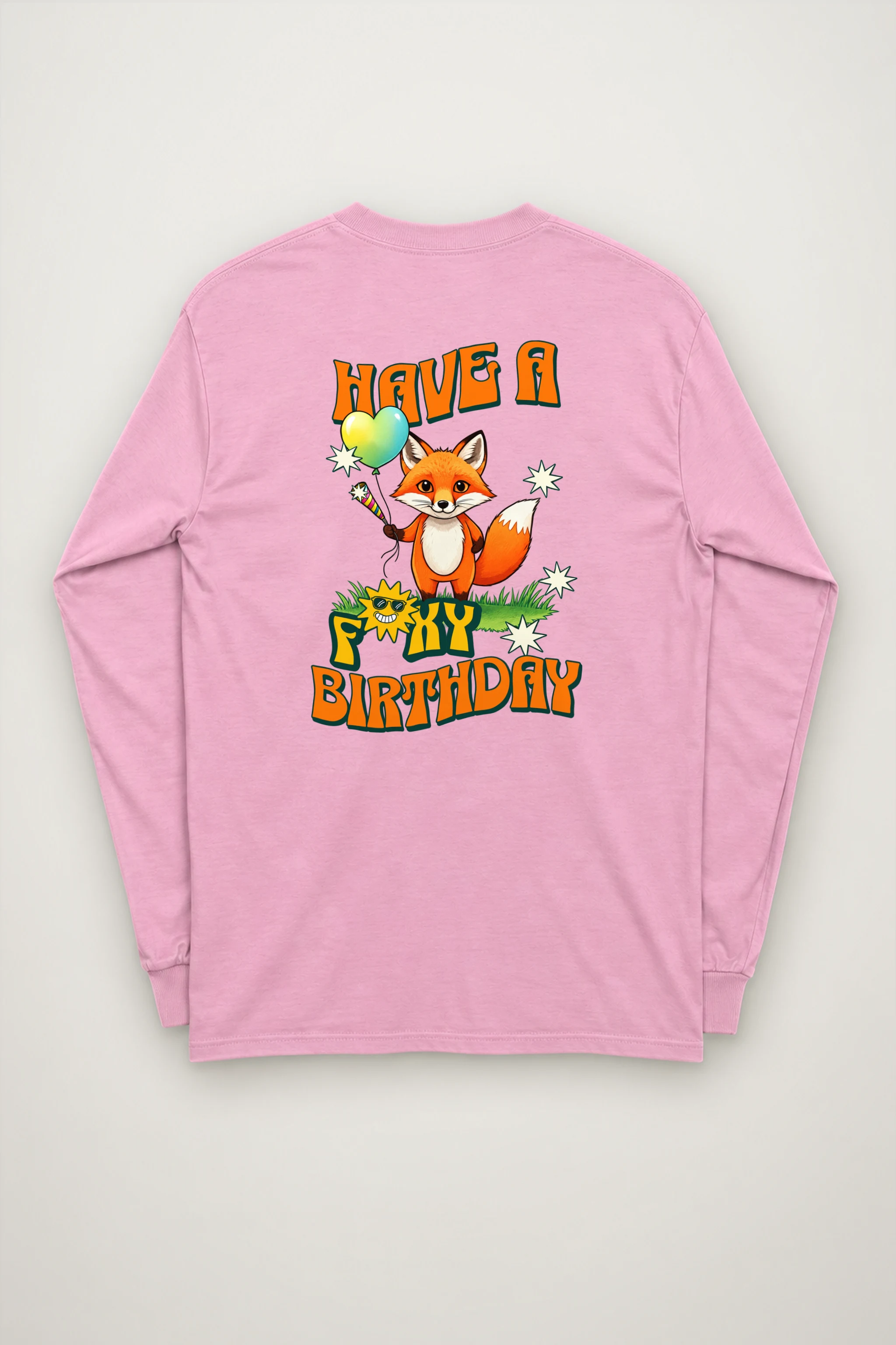 "Have A Foxy Birthday" Unisex Longsleeve T-shirt