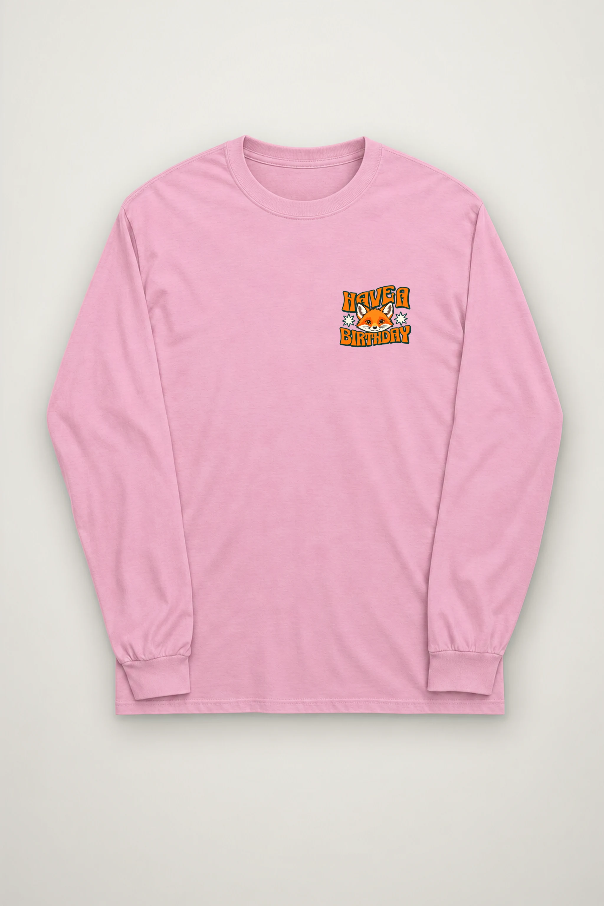 "Have A Foxy Birthday" Unisex Longsleeve T-shirt
