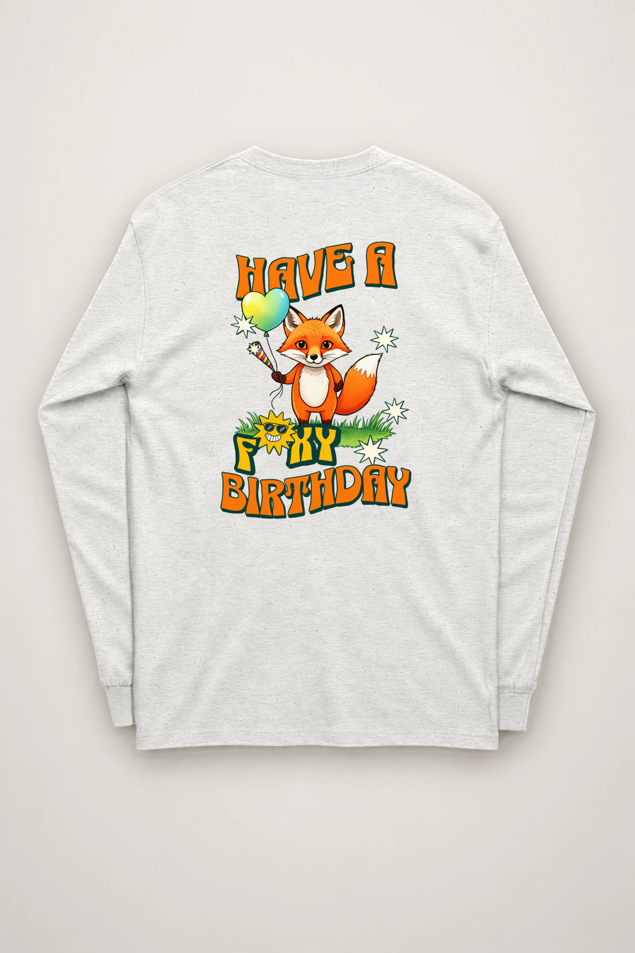 "Have A Foxy Birthday" Unisex Longsleeve T-shirt