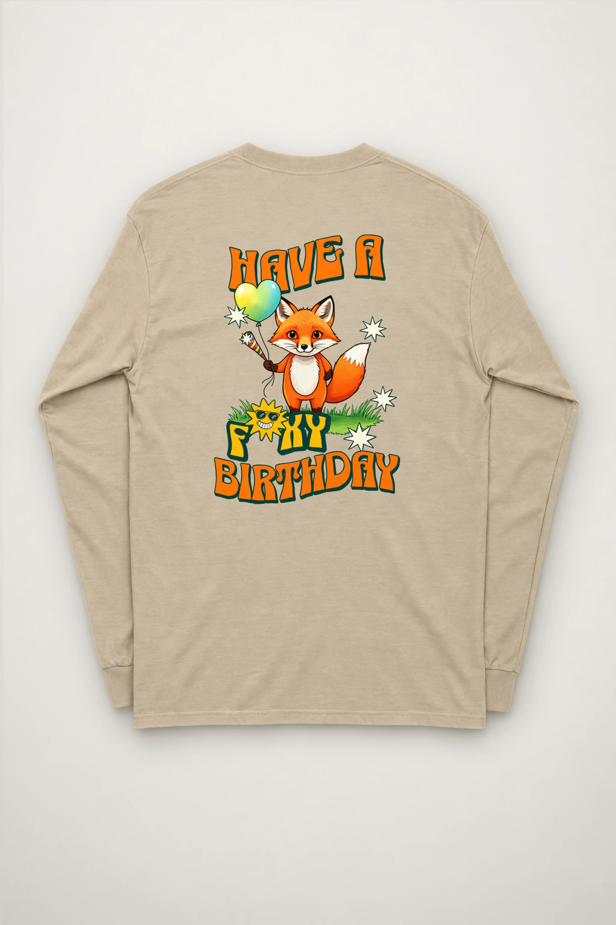 "Have A Foxy Birthday" Unisex Longsleeve T-shirt