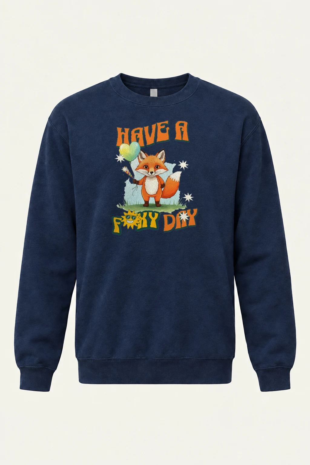"Have A Foxy Day" Heavy Blend Unisex Crewneck Sweatshirt | Gildan 18000