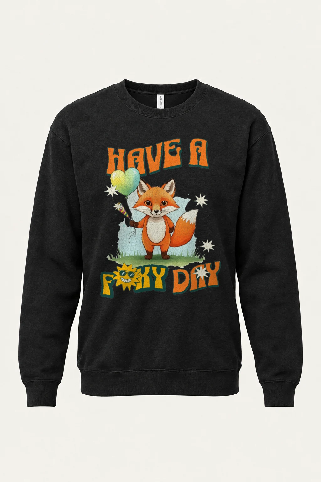 "Have A Foxy Day" Heavy Blend Unisex Crewneck Sweatshirt | Gildan 18000
