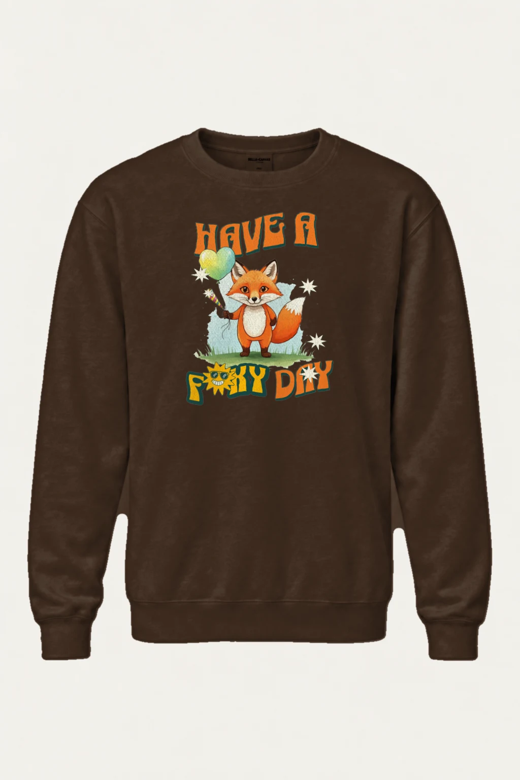 "Have A Foxy Day" Heavy Blend Unisex Crewneck Sweatshirt | Gildan 18000