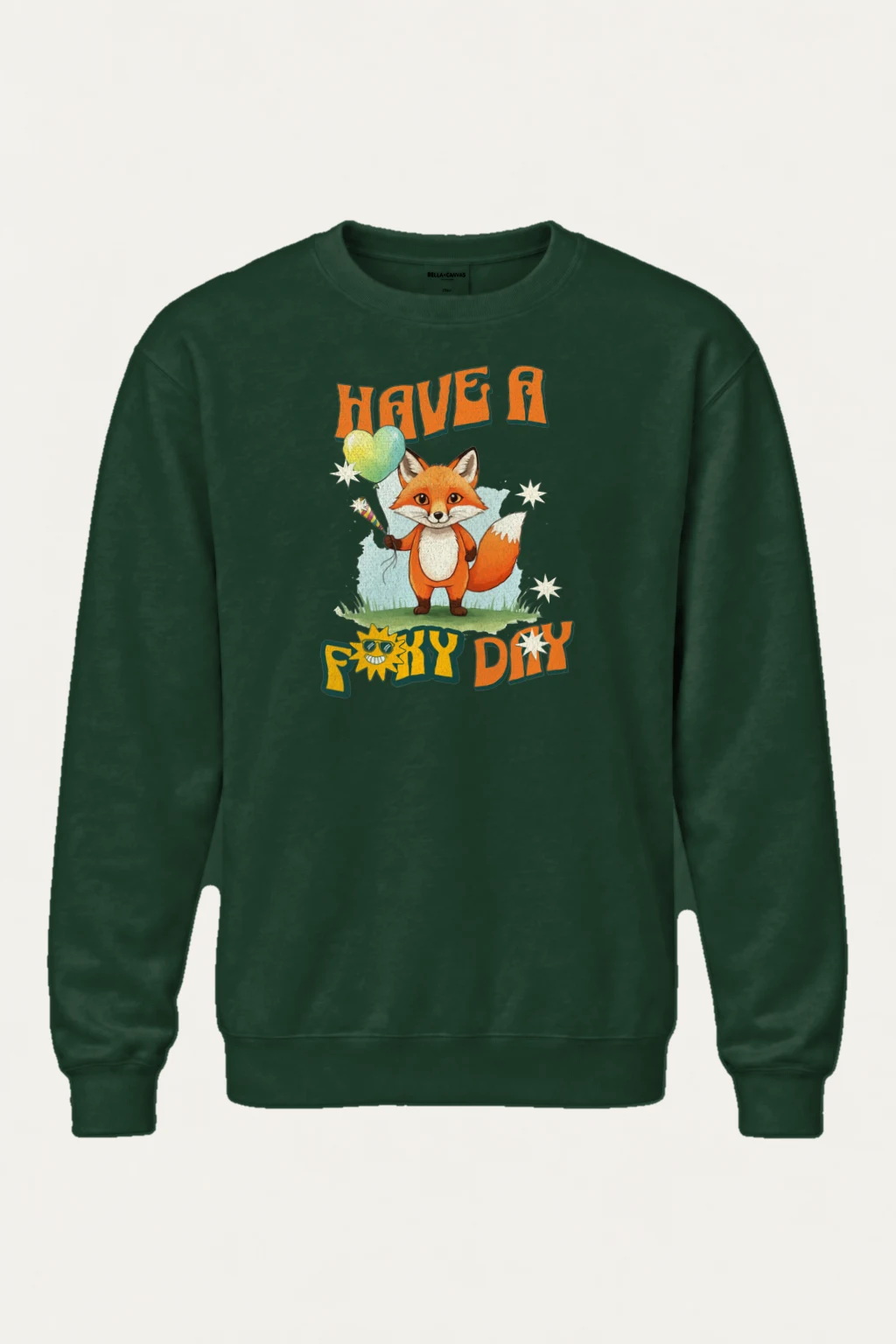 "Have A Foxy Day" Heavy Blend Unisex Crewneck Sweatshirt | Gildan 18000