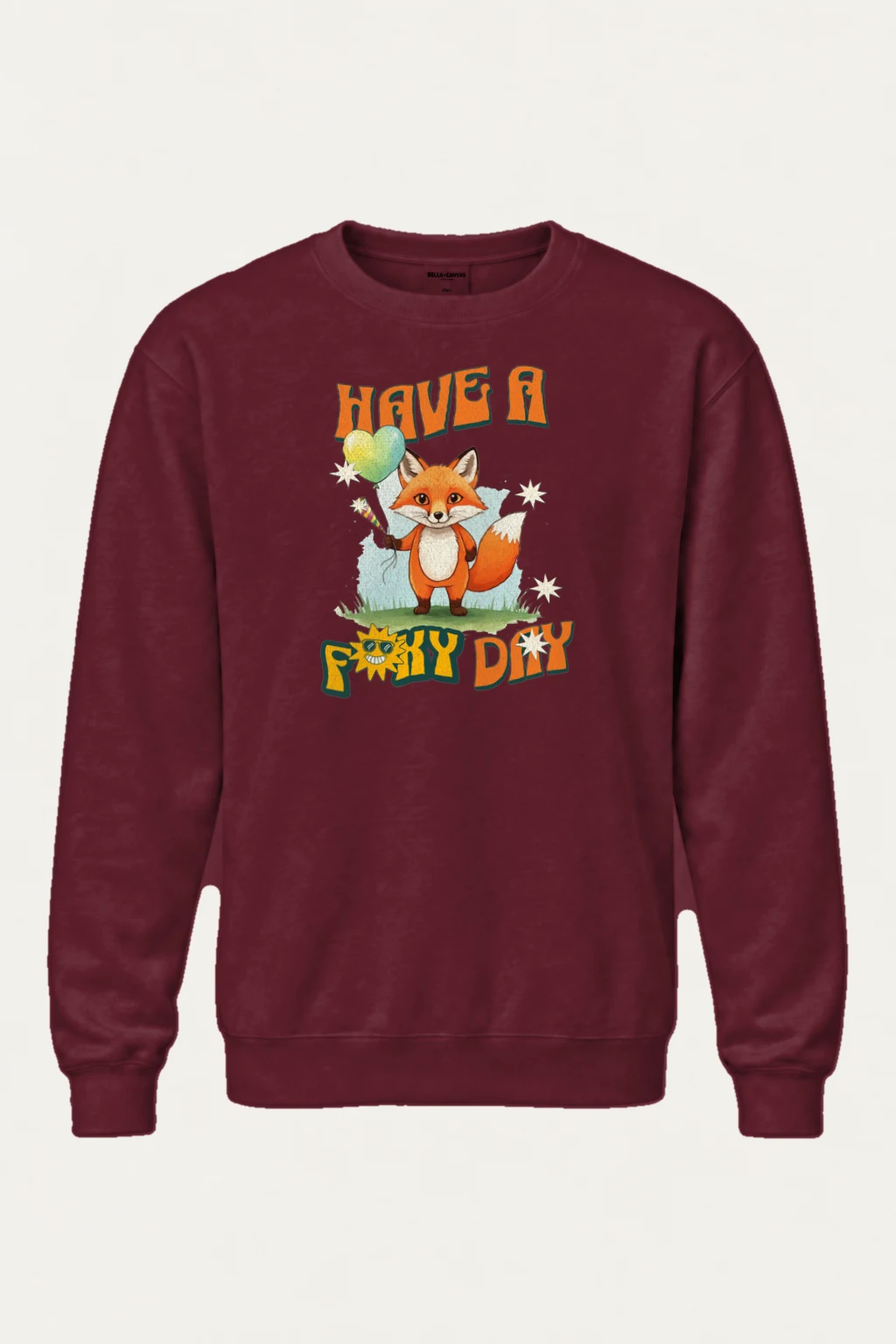 "Have A Foxy Day" Heavy Blend Unisex Crewneck Sweatshirt | Gildan 18000