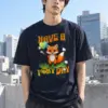 "Have A Foxy Day" Heavyweight Unisex Crewneck T-shirt | Gildan 5000