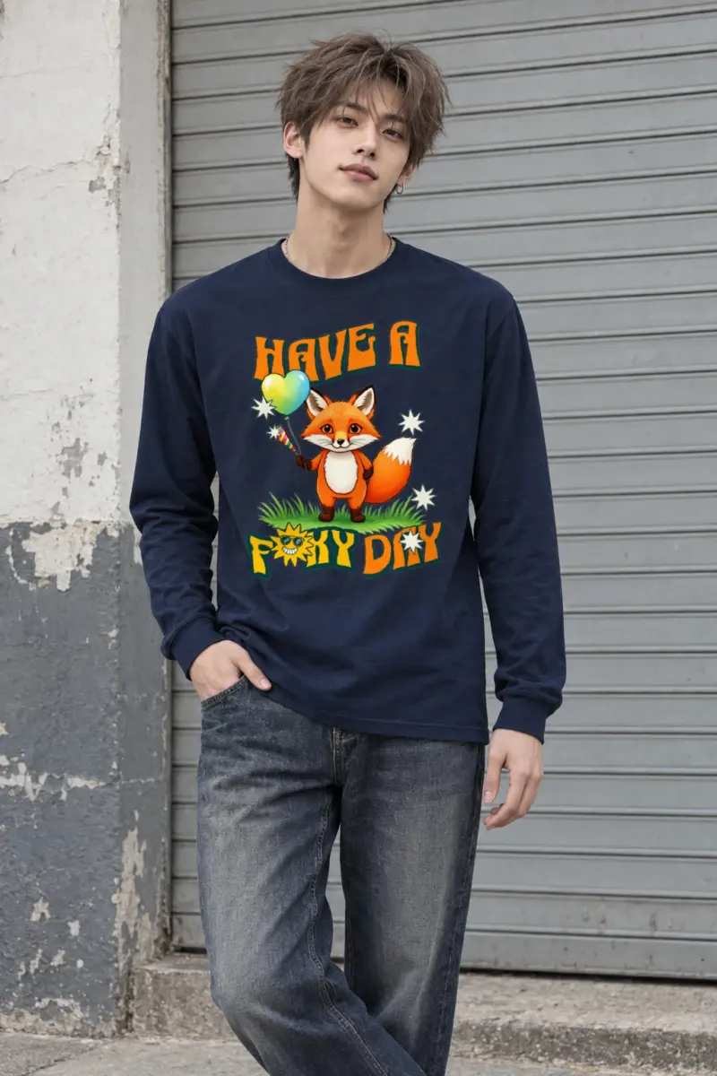 "Have A Foxy Day" Unisex Longsleeve T-shirt