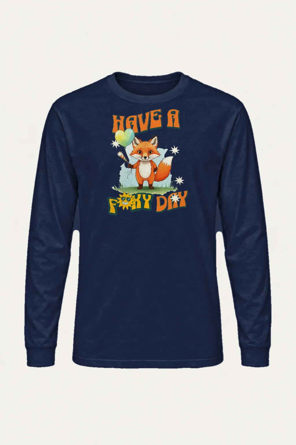 "Have A Foxy Day" Unisex Longsleeve T-shirt | Gildan 2400