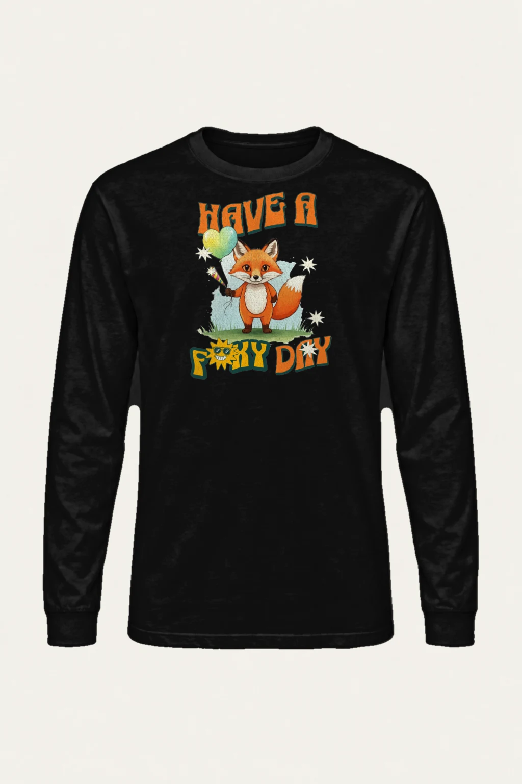 "Have A Foxy Day" Unisex Longsleeve T-shirt | Gildan 2400