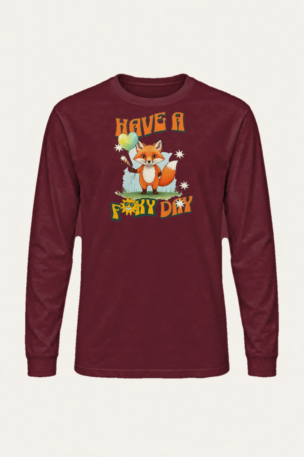 "Have A Foxy Day" Unisex Longsleeve T-shirt | Gildan 2400