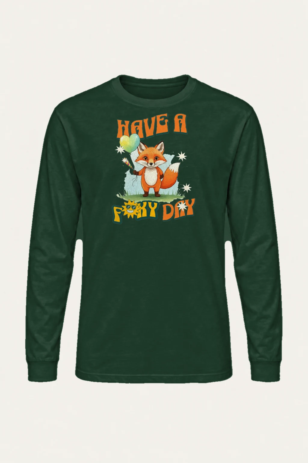 "Have A Foxy Day" Unisex Longsleeve T-shirt | Gildan 2400