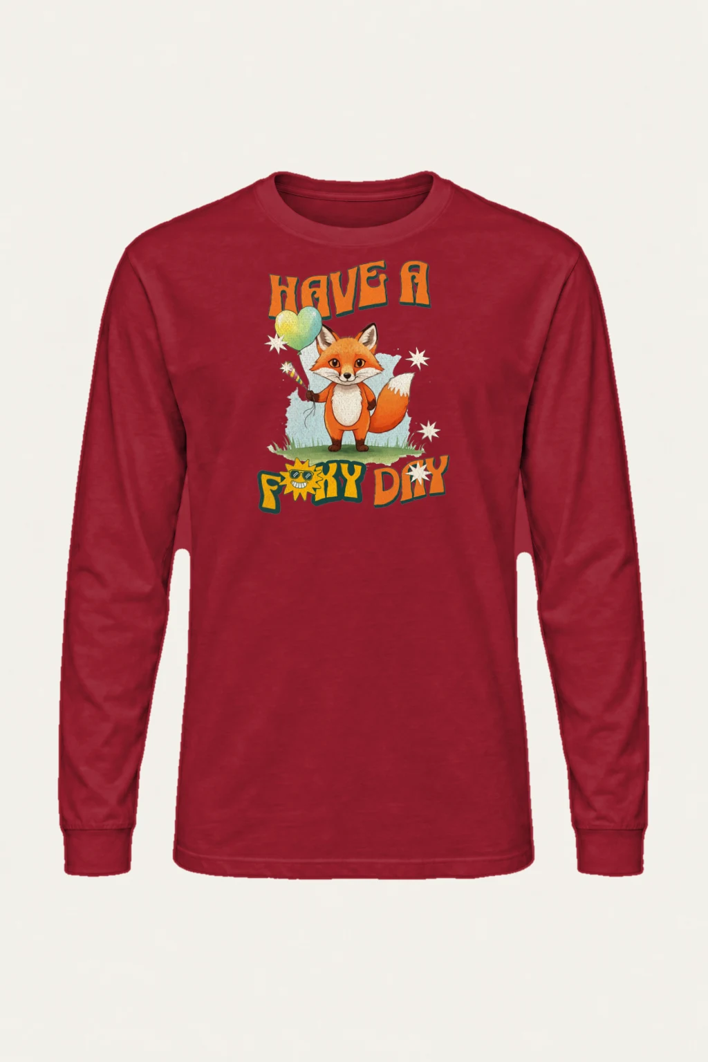 "Have A Foxy Day" Unisex Longsleeve T-shirt | Gildan 2400