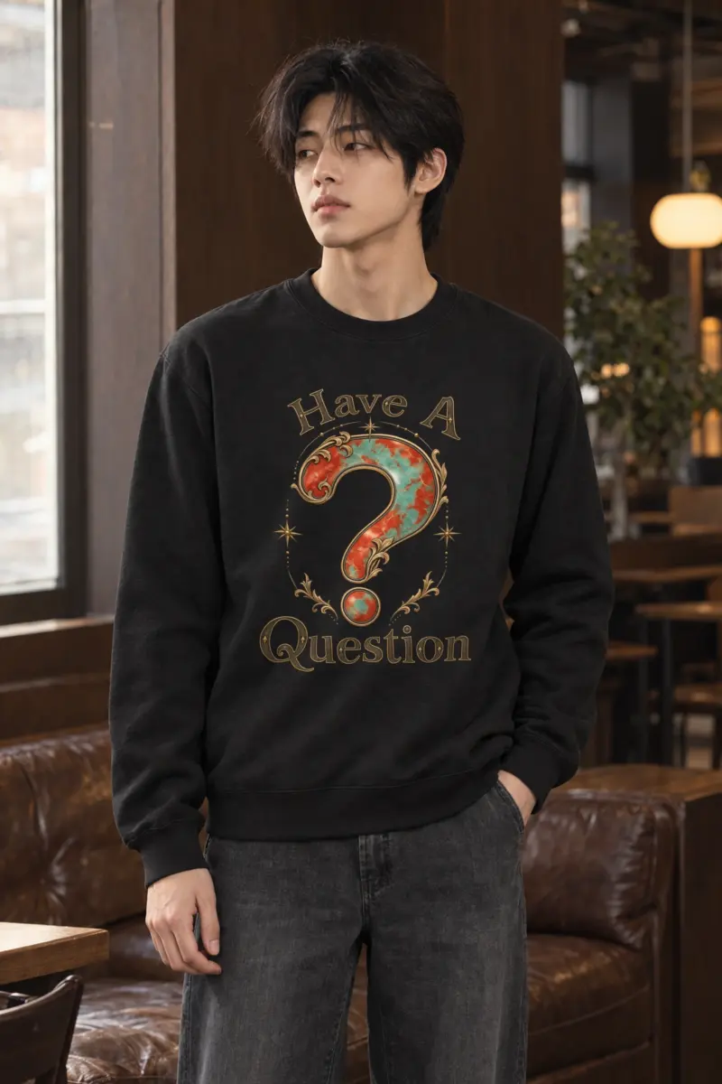 "Have A Question" Heavy Blend Unisex Crewneck Sweatshirt