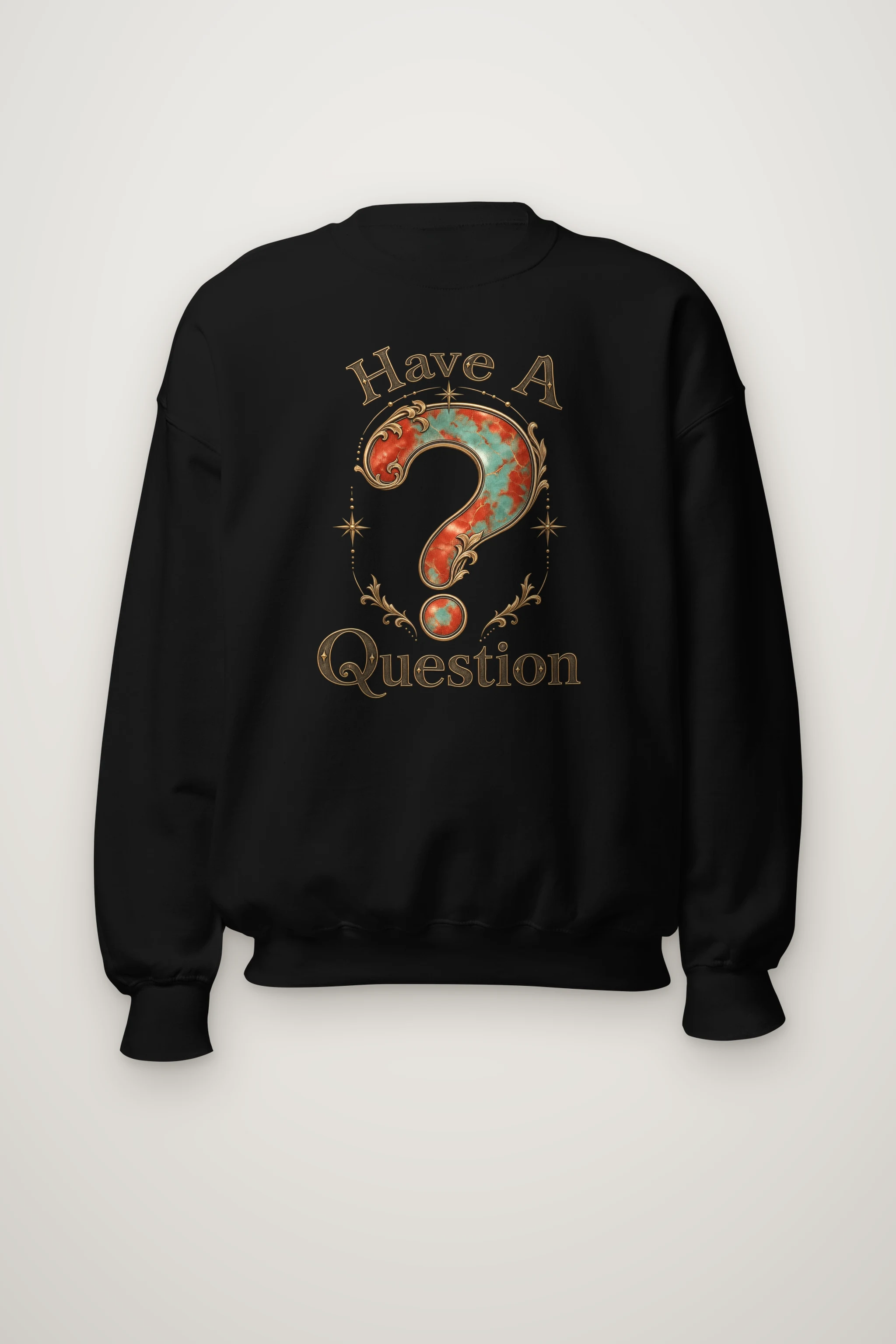 "Have A Question" Heavy Blend Unisex Crewneck Sweatshirt