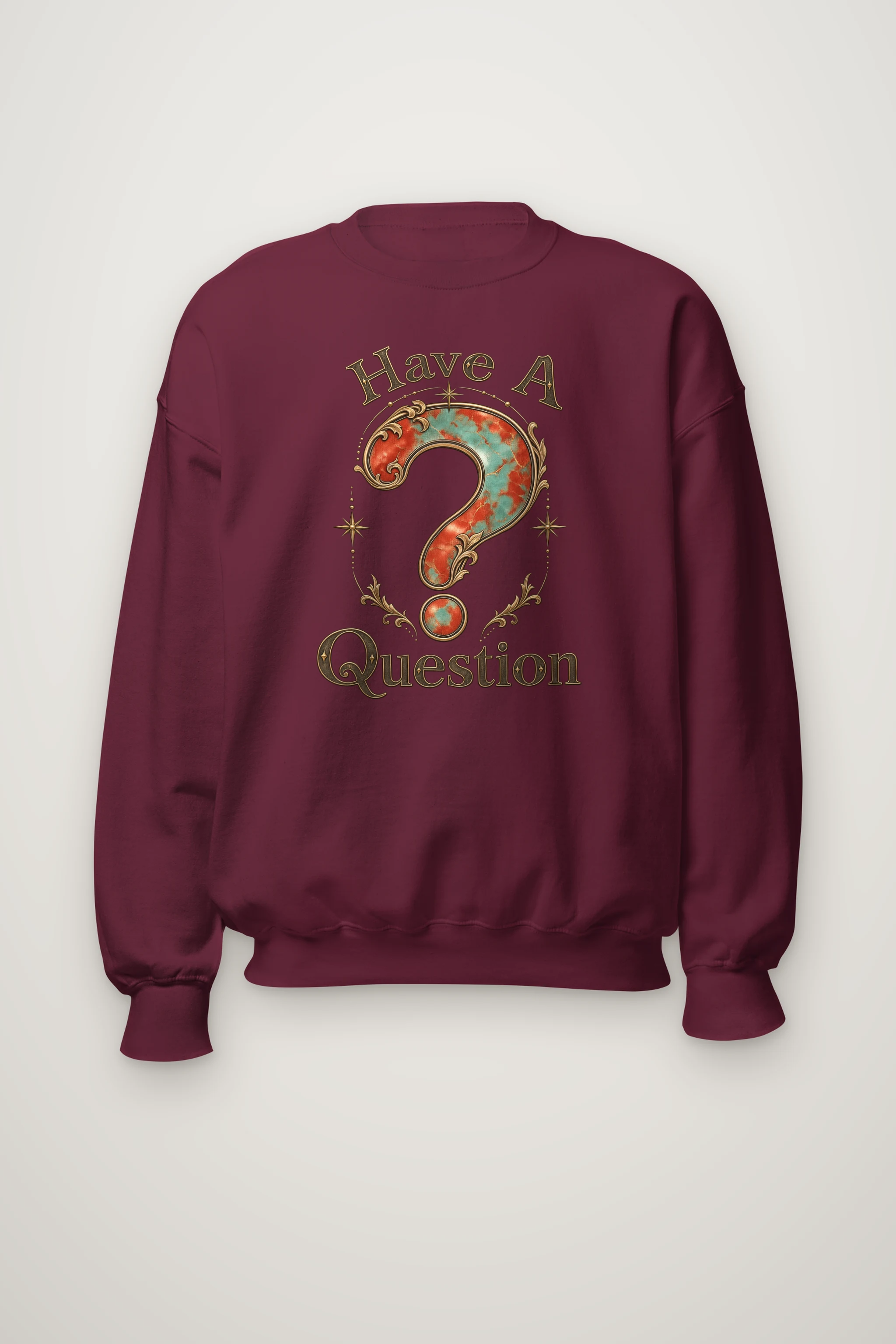 "Have A Question" Heavy Blend Unisex Crewneck Sweatshirt