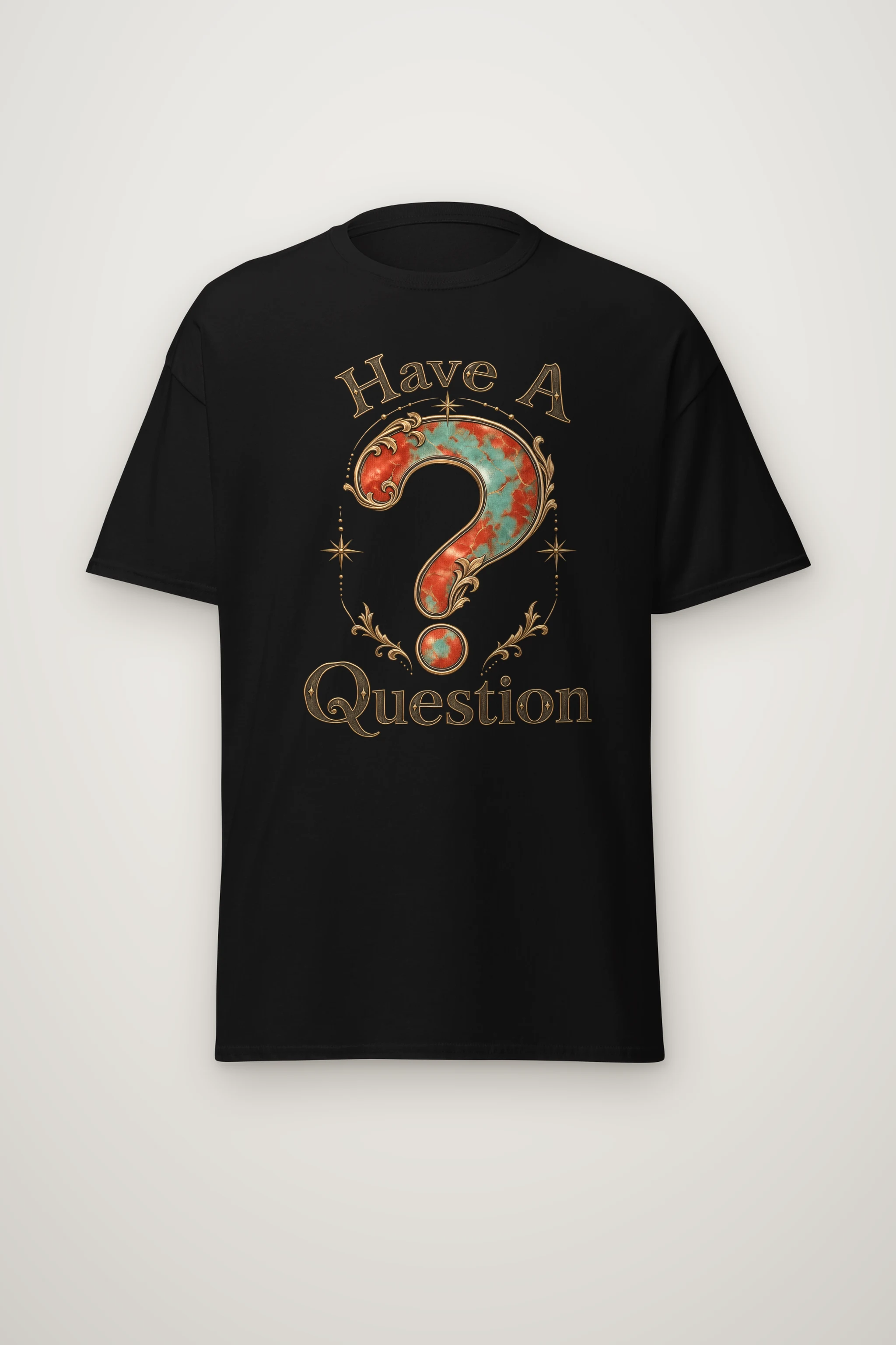 "Have A Question" Heavyweight Unisex Crewneck T-shirt