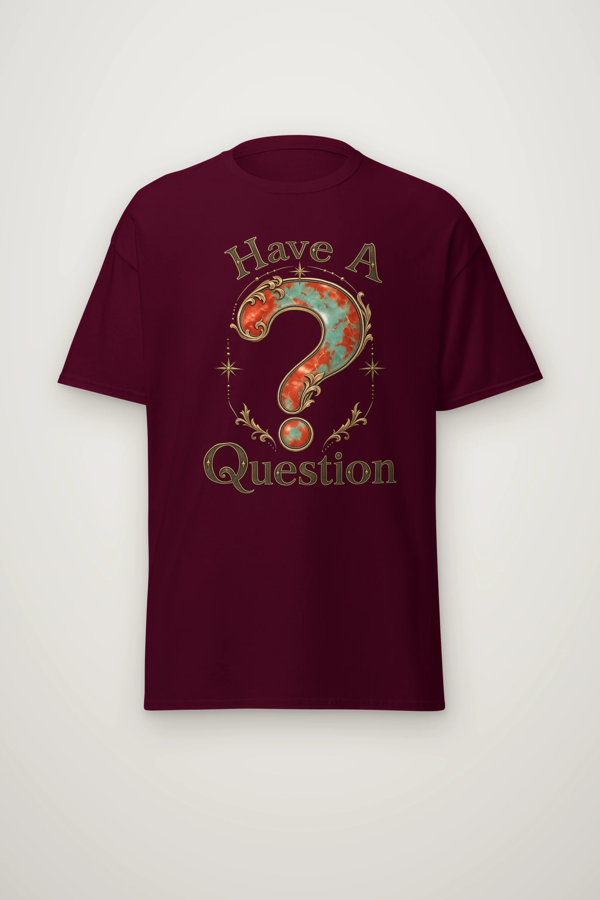 "Have A Question" Heavyweight Unisex Crewneck T-shirt
