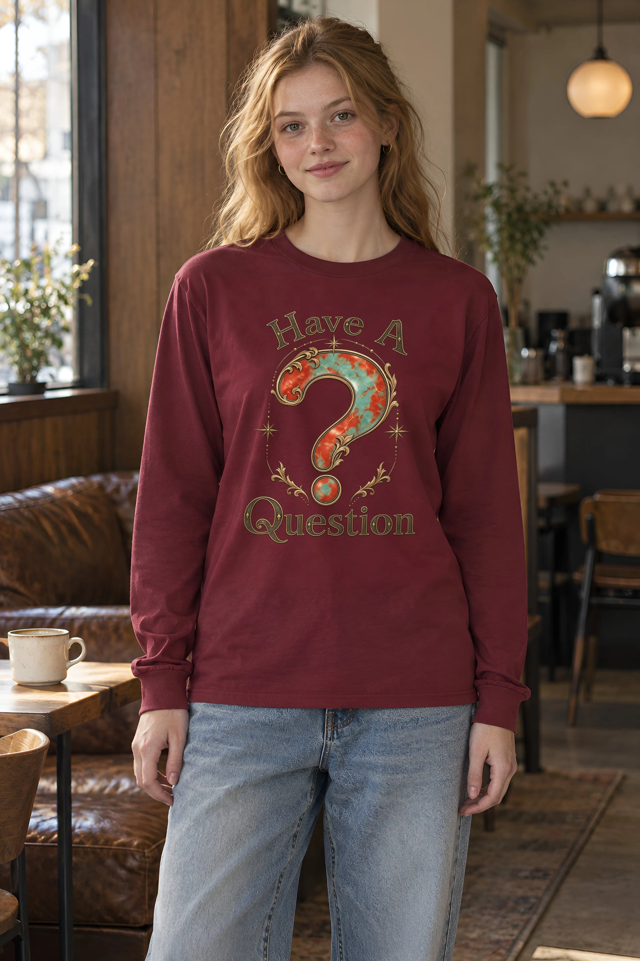 "Have A Question" Unisex Longsleeve T-shirt