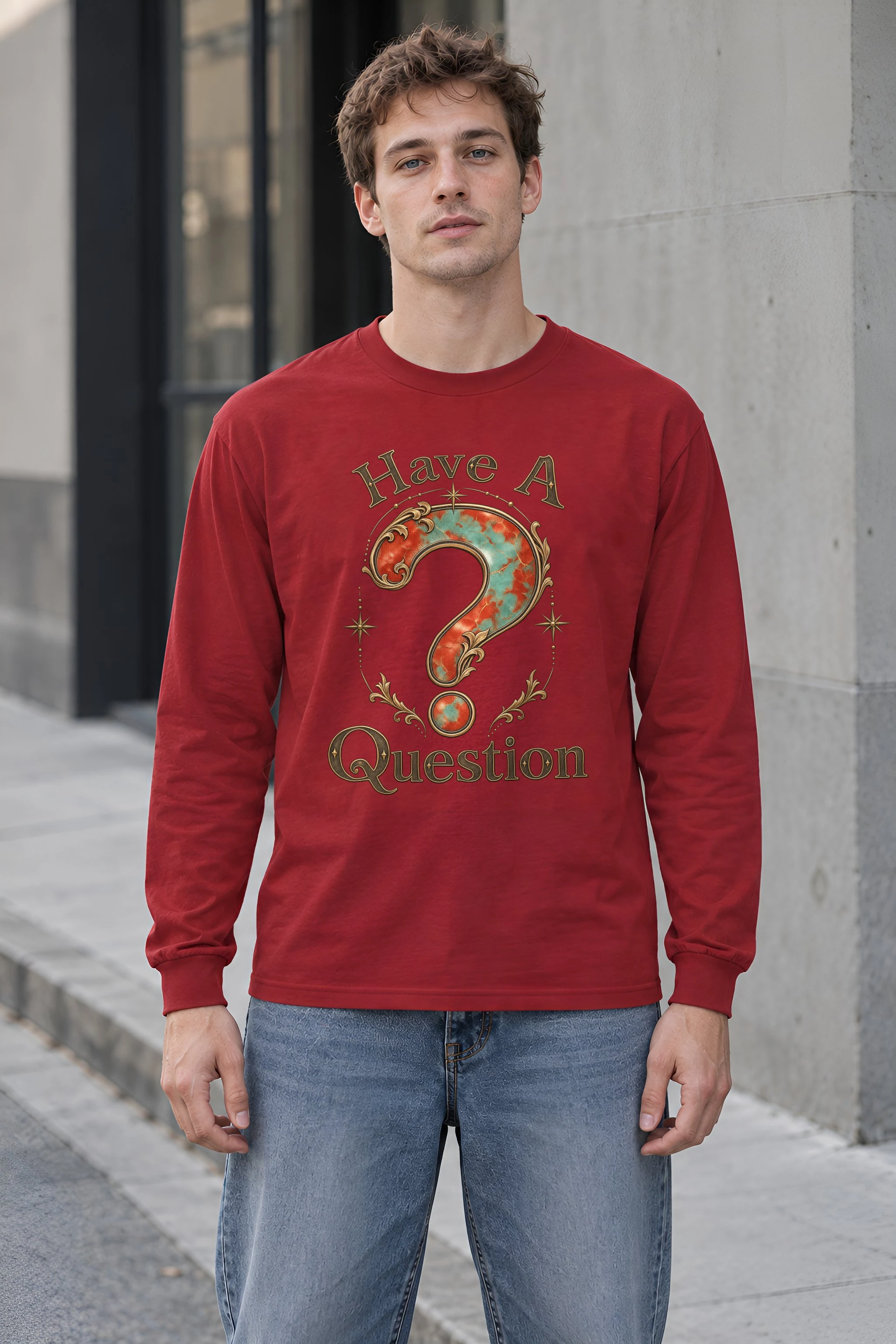 "Have A Question" Unisex Longsleeve T-shirt