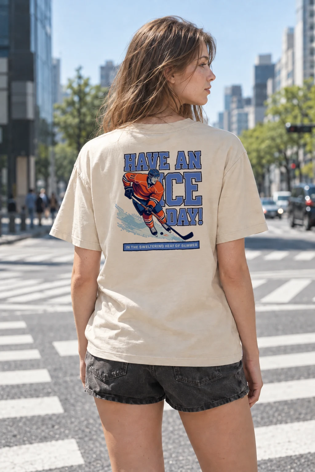 "Have An Ice Day" Heavyweight Unisex Crewneck T-shirt | Gildan 5000