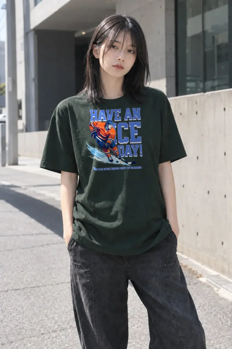 "Have an Ice Day" Heavyweight Unisex Crewneck T-shirt | Gildan 5000