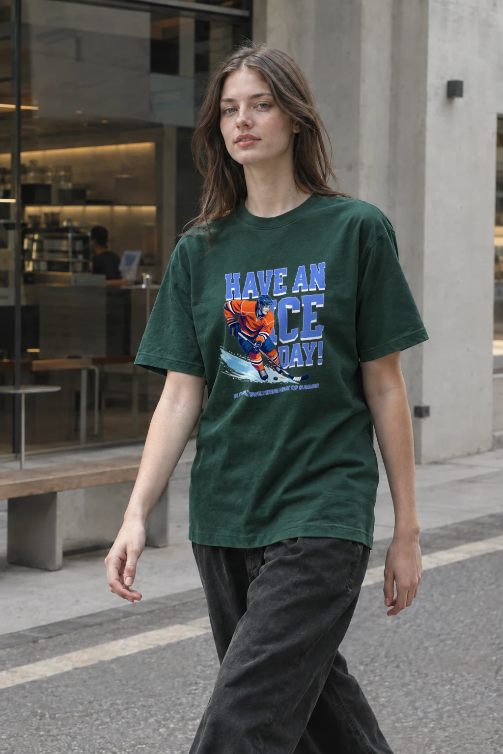 "Have an Ice Day" Heavyweight Unisex Crewneck T-shirt | Gildan 5000