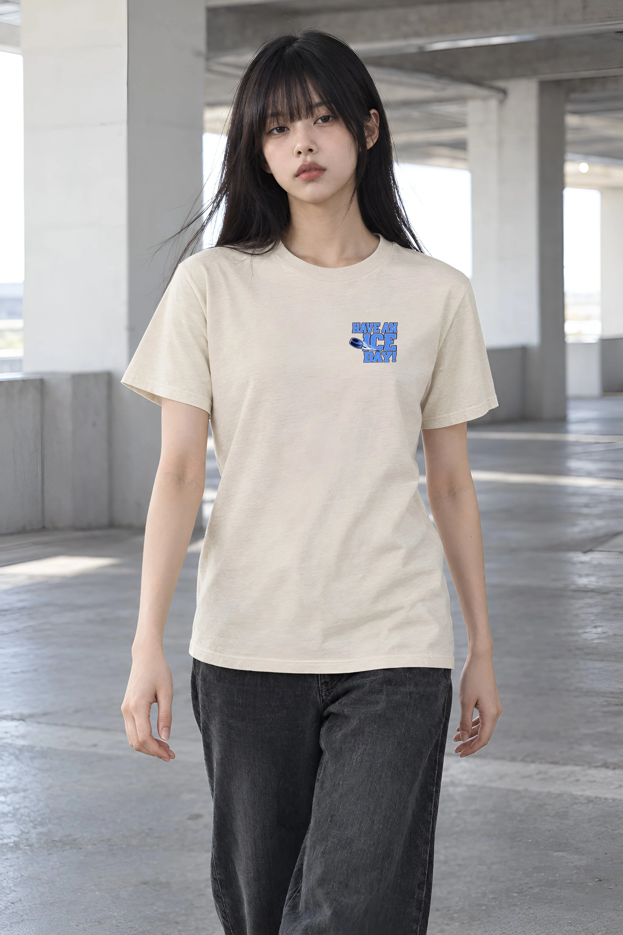 "Have An Ice Day" Heavyweight Unisex Crewneck T-shirt