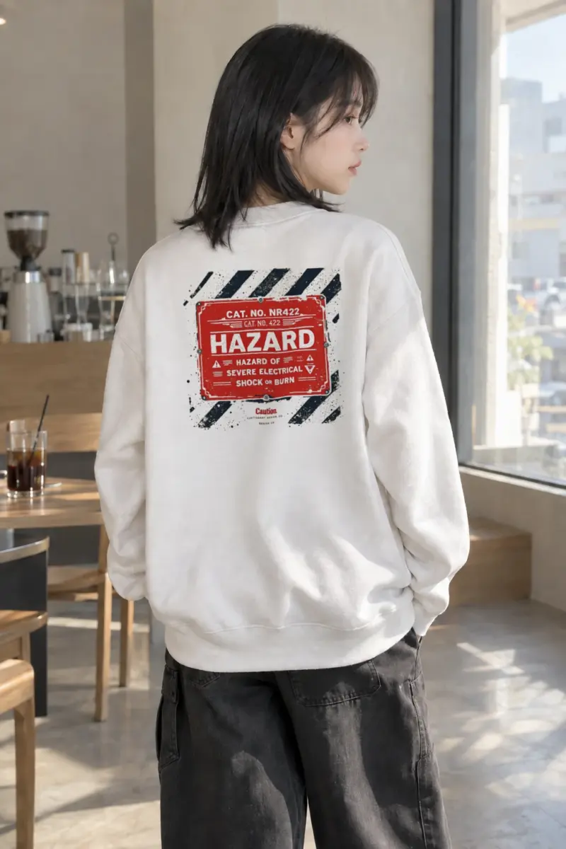 "Hazard Signal" Heavy Blend Unisex Crewneck Sweatshirt | Gildan 18000