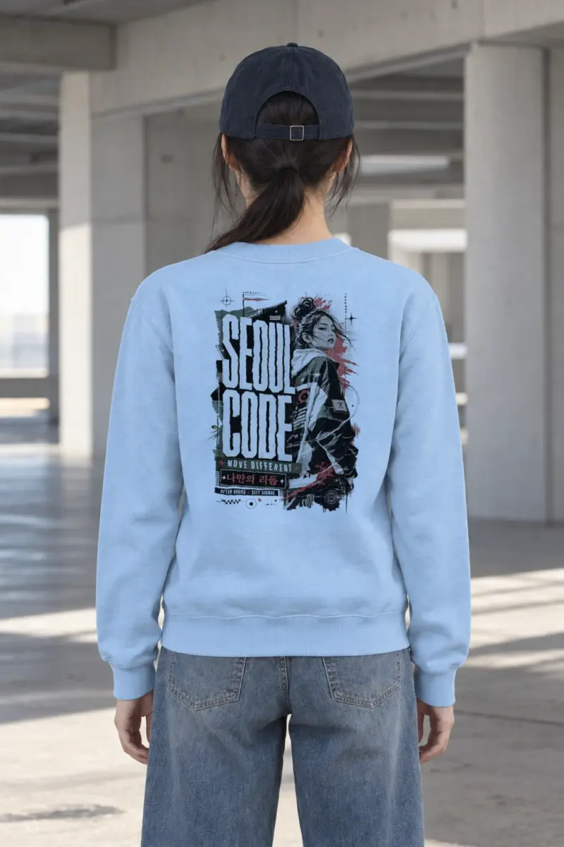 "Headphone Streetwear Woman" Heavy Blend Unisex Crewneck Sweatshirt