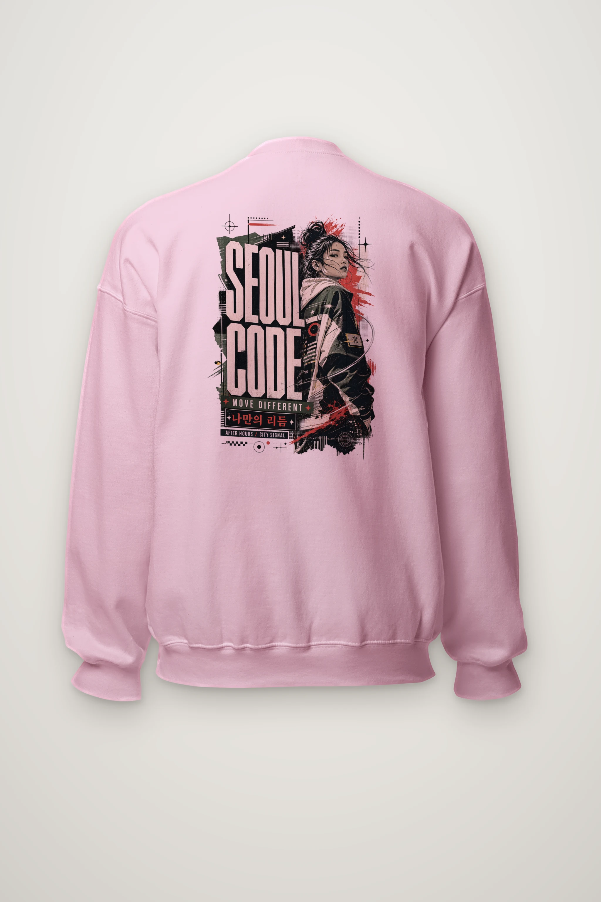 "Headphone Streetwear Woman" Heavy Blend Unisex Crewneck Sweatshirt
