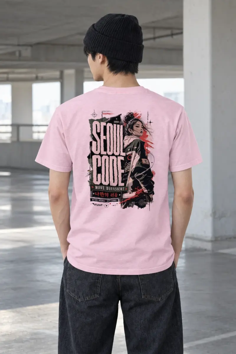 "Headphone Streetwear Woman" Heavyweight Unisex Crewneck T-shirt