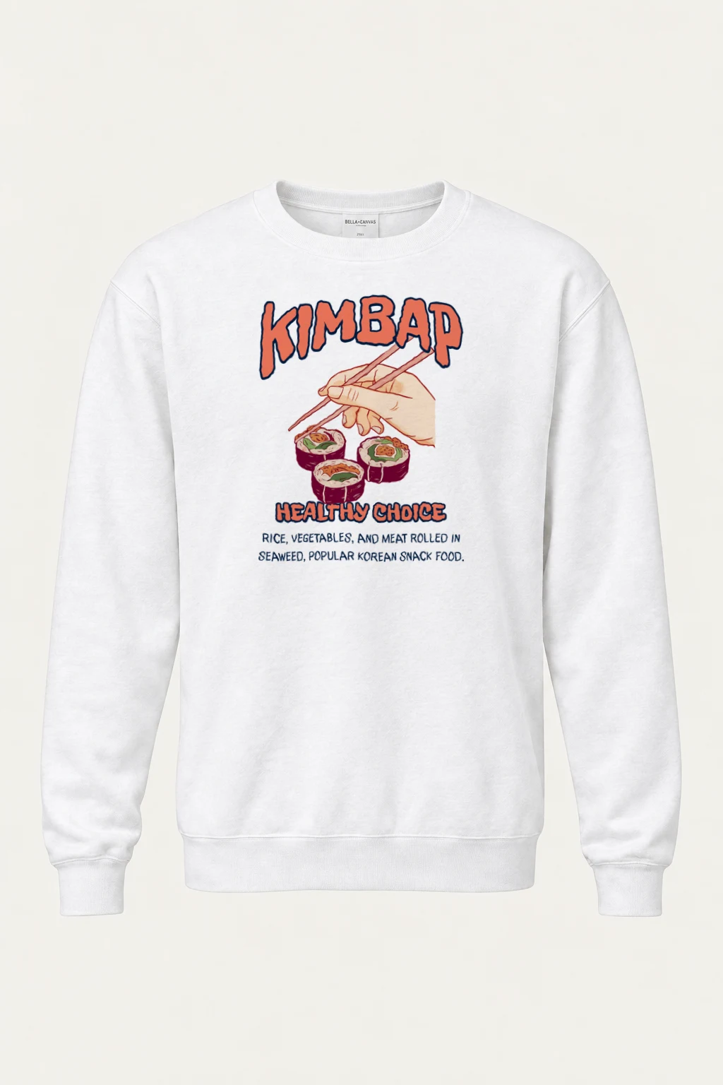 "Healthy Choice Kimbap" Heavy Blend Unisex Crewneck Sweatshirt | Gildan 18000