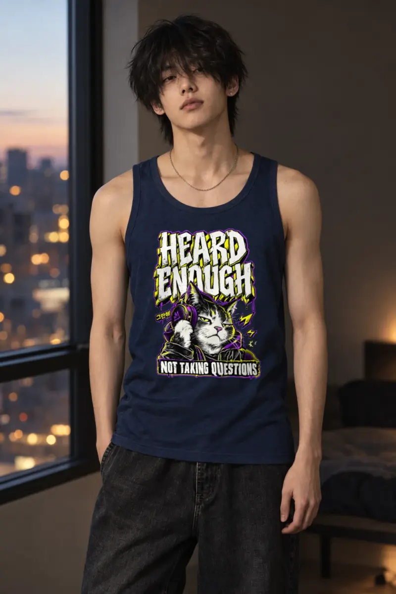"Heard Enough Not Taking Questions" Unisex Jersey Tank