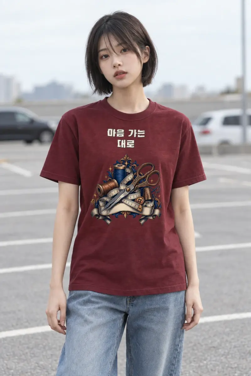 "Heart-Led Tailor" Heavyweight Unisex Crewneck T-shirt