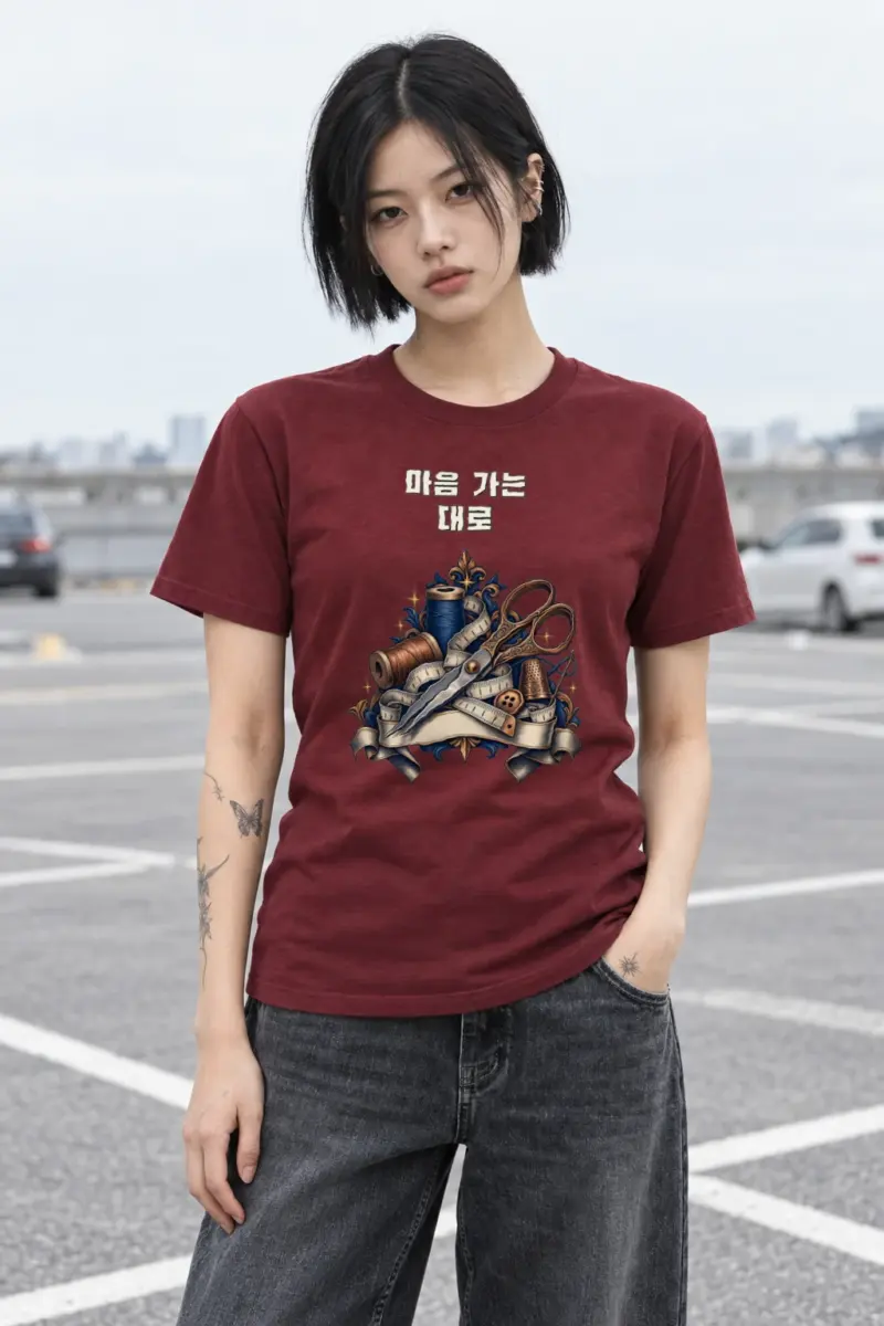 "Heart-Led Tailor" Heavyweight Unisex Crewneck T-shirt