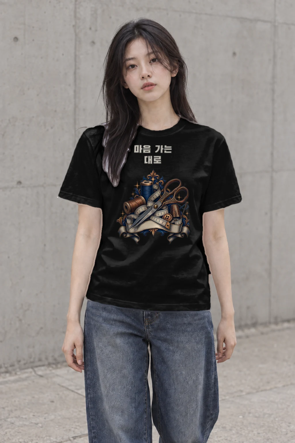 "Heart-Led Tailor" Heavyweight Unisex Crewneck T-shirt | Gildan 5000