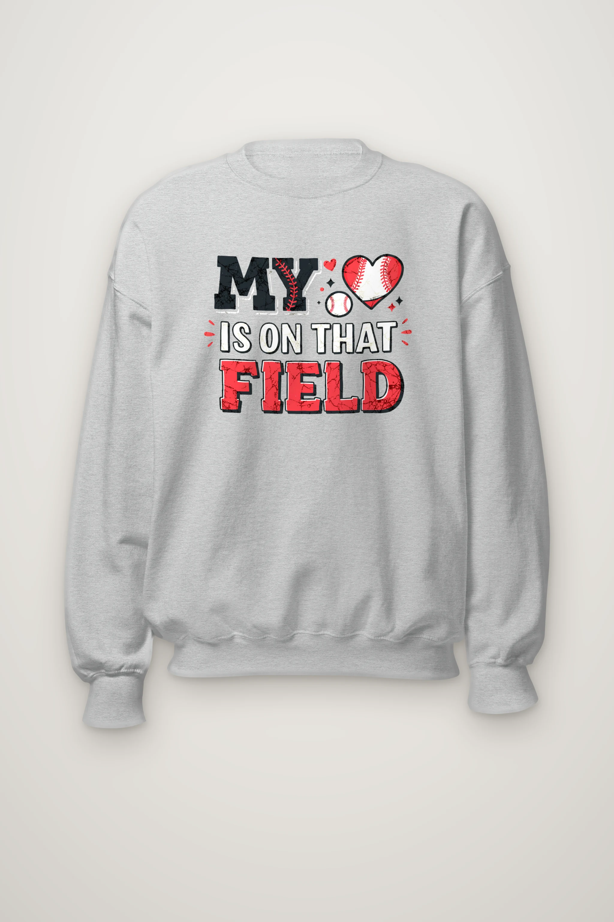 "Heart On The Field" Heavy Blend Unisex Crewneck Sweatshirt