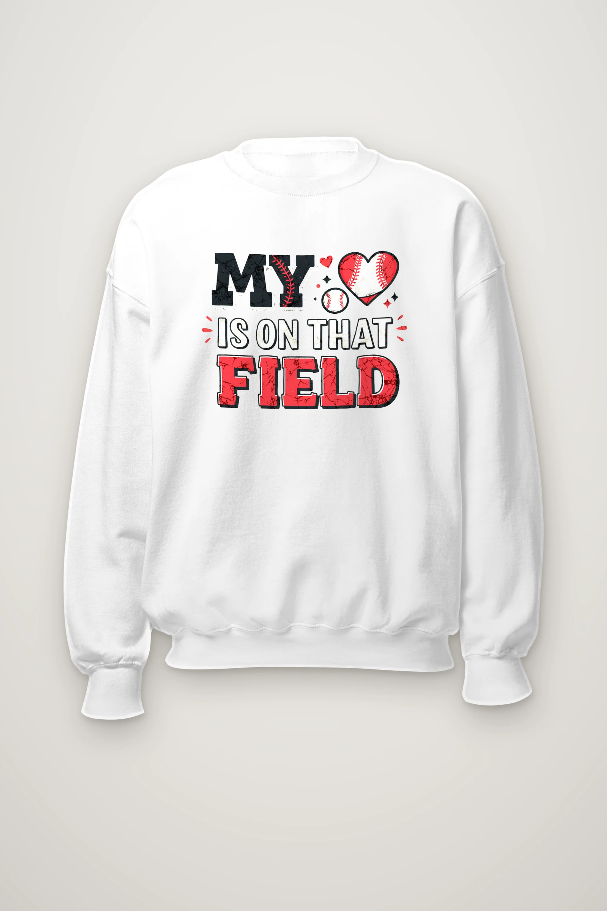 "Heart On The Field" Heavy Blend Unisex Crewneck Sweatshirt